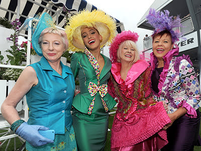 You are never too old to throw on some colour, a hat and some heels and tear up the Melboure Cup. Hat's off to thesse fine ladies.