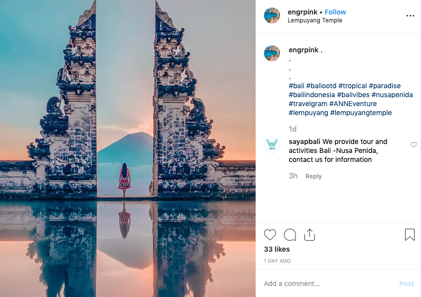 The temple gate is known to the western world as "The Gates of Heaven" and has featured in hundreds of Instagram posts in recent years. Source: Instagram