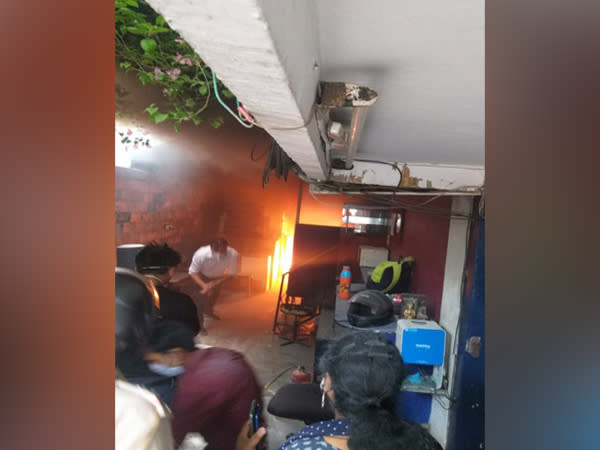Fire broke out at a testing lab in Greater Kailash on Monday. 