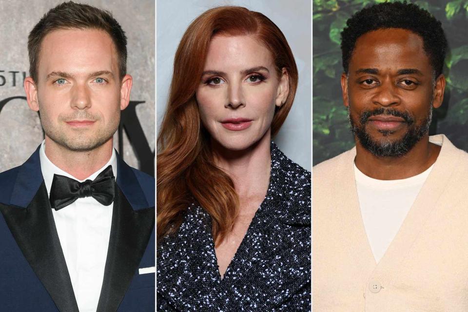 <p>Michael Buckner/WWD/Penske Media via Getty; Pascal Le Segretain/Getty; ROBYN BECK/AFP via Getty</p> From left: Patrick J. Adams, Sarah Rafferty and Dulé Hill