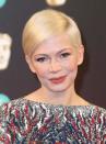 She never disappoints in the beauty stakes and Michelle Williams did it again on the BAFTAs red carpet, showing up wearing her bleached hair in a perfect blow-dry and matching it with minimal make-up.