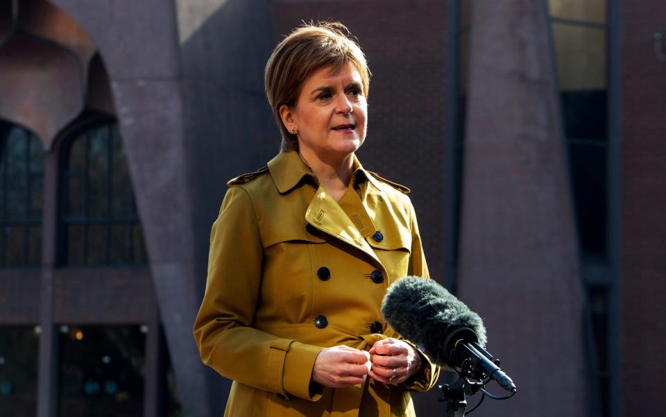 Nicola Sturgeon, Scotland's First Minister, at the launch of the SNP manifesto - Andy Buchanan/Pool/Getty Images