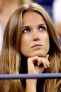NEW YORK, NY - SEPTEMBER 03: Kim Sears watches Andy Murray of Great Britain play Milos Raonic of Canada during Day Eight of the 2012 US Open at USTA Billie Jean King National Tennis Center on September 3, 2012 in the Flushing neighborhood of the Queens borough of New York City. (Photo by Matthew Stockman/Getty Images)