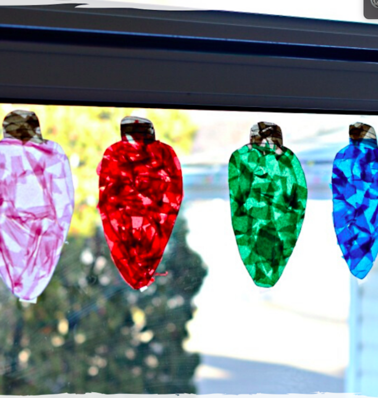<p>And Next Comes L</p><p>Need some holiday home décor? Have your kids make some stained glass Christmas light artwork that you can hang up on your windows. <em><a href="https://www.andnextcomesl.com/2015/11/christmas-suncatcher-craft-for-kids.html?ref=pcrorganicgglunkwn&prid=pcseogglunkwn&m=1" rel="nofollow noopener" target="_blank" data-ylk="slk:And Next Comes L;elm:context_link;itc:0;sec:content-canvas" class="link ">And Next Comes L</a></em> has all the details on how.</p>
