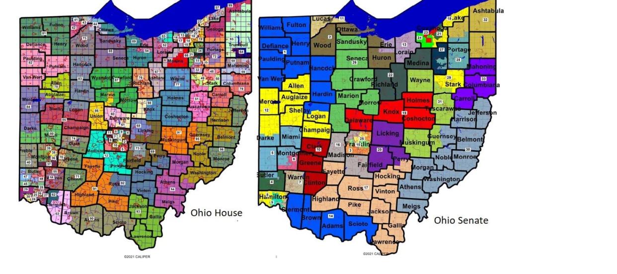 Federal judges selected these maps for Ohio's 2022 elections. A special primary election is Tuesday.