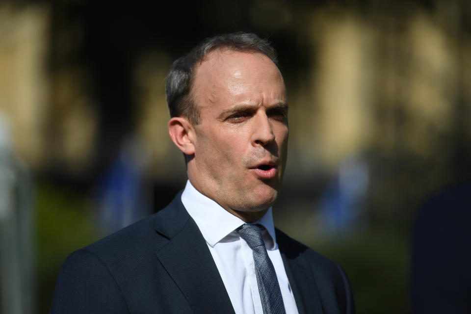File photo dated 23/7/2019 of Foreign Secretary Dominic Raab, who has summoned the Chinese ambassador after a former employee of the UK's Hong Kong consulate alleged he was tortured in China.