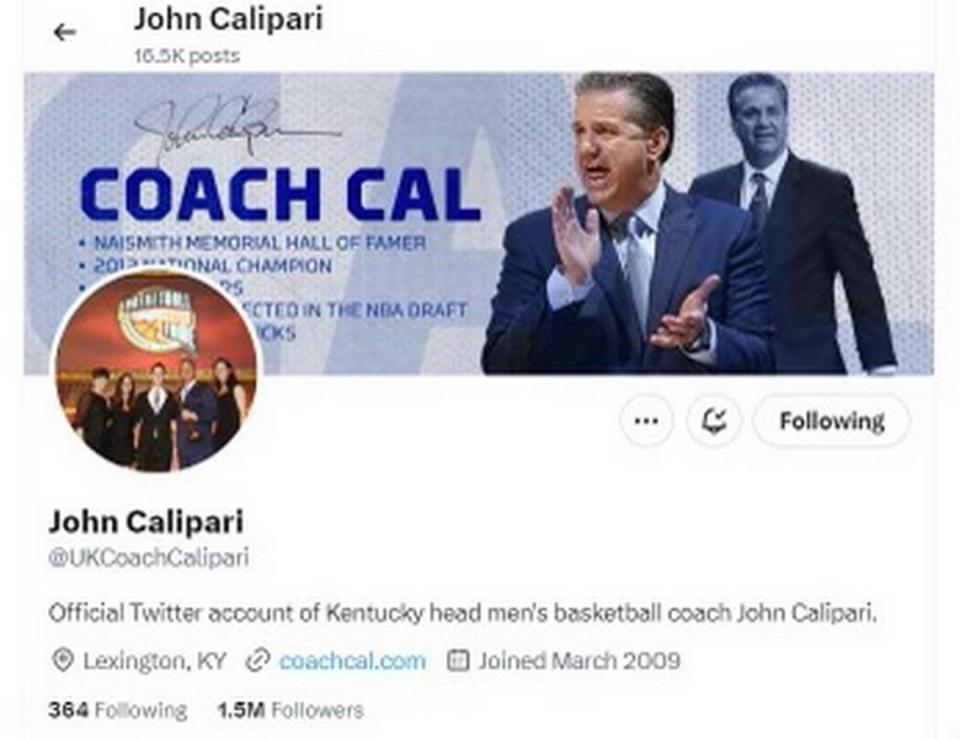 John Calipari amassed 1.5 million Twitter followers during his 15 seasons leading Kentucky men’s basketball.