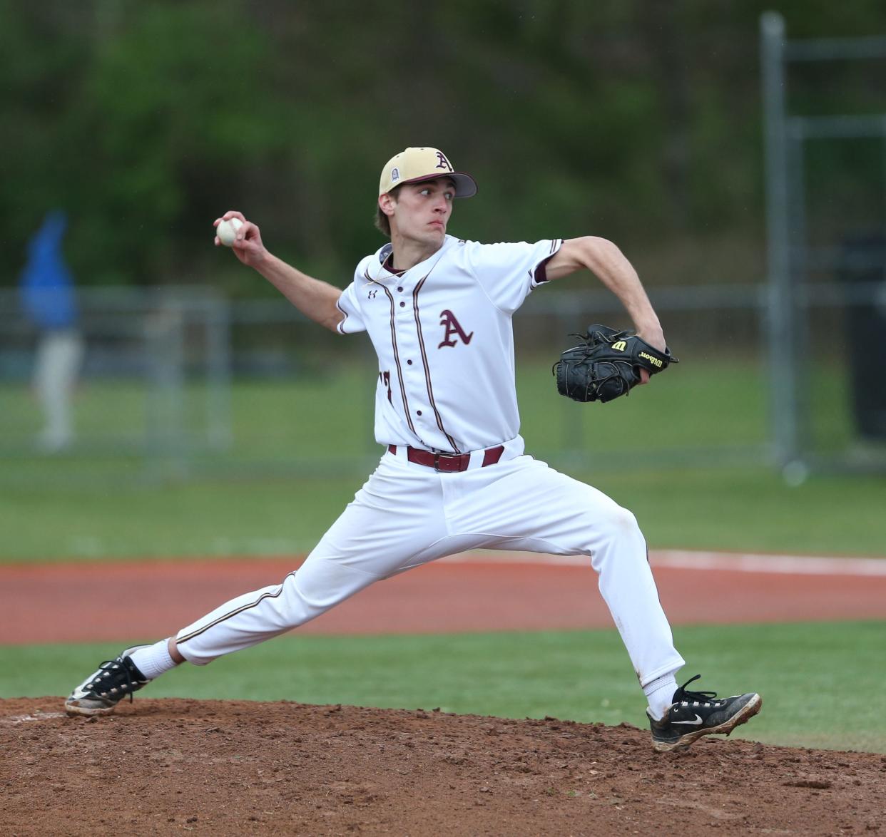 Arlington's Joe Ribaudo pitches during a game versus Roy C. Ketcham on April 17, 2024.