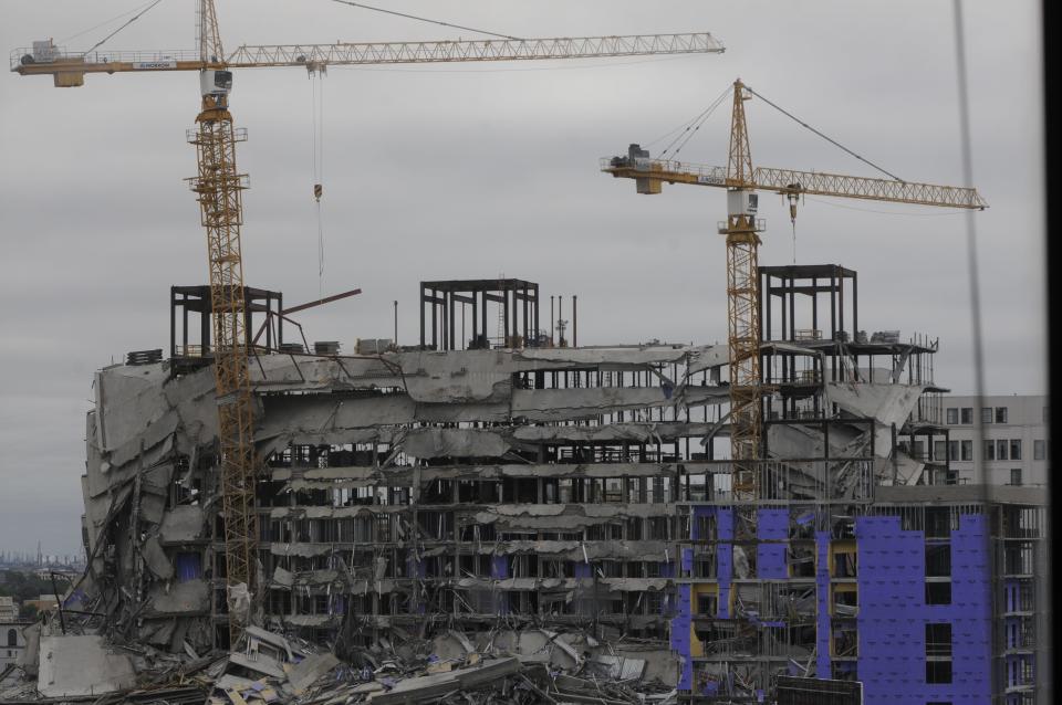 A planned Hard Rock Hotel undergoing construction in New Orleans collapsed Saturday, Oct. 12, 2019.