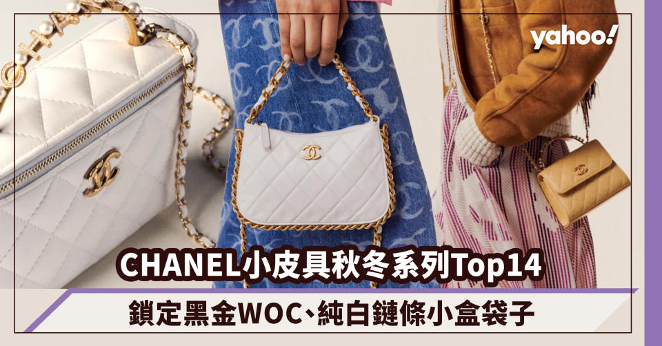 CHANEL入門級小皮具秋冬系列Top14！「小廢包」就是精緻可愛～鎖定黑金WOC、純白鏈條小盒袋子