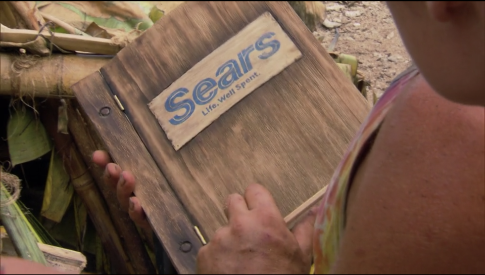 A wooden Sears catalogue