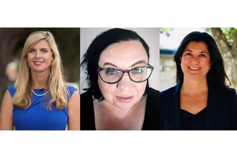 Incumbent Kelly Long, from left, Heather Schmidt and Kim Marra Stephenson are candidates for the Ventura County District 3 supervisor's seat.