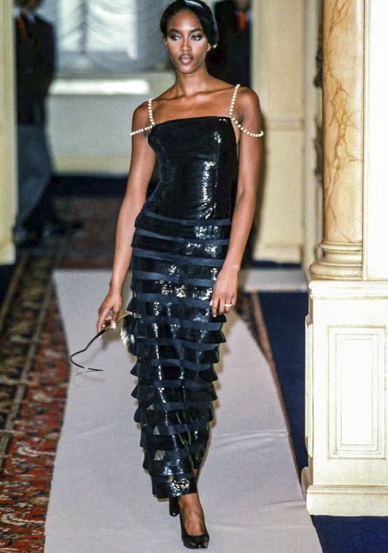 PARIS, FRANCE - JULY 09: Naomi Campbell walks the runway at the Chanel Haute Couture Fall/Winter 1996-1997 fashion show during the Paris Haute Couture Fashion Week on July 9, 1996 in Paris, France. (Photo by Victor VIRGILE/Gamma-Rapho via Getty Images)<p>Victor VIRGILE/Getty Images</p>