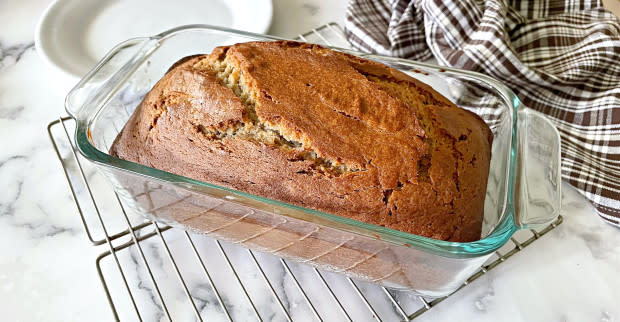 Baked banana bread right out of the oven.<p>Krista Marshall</p>