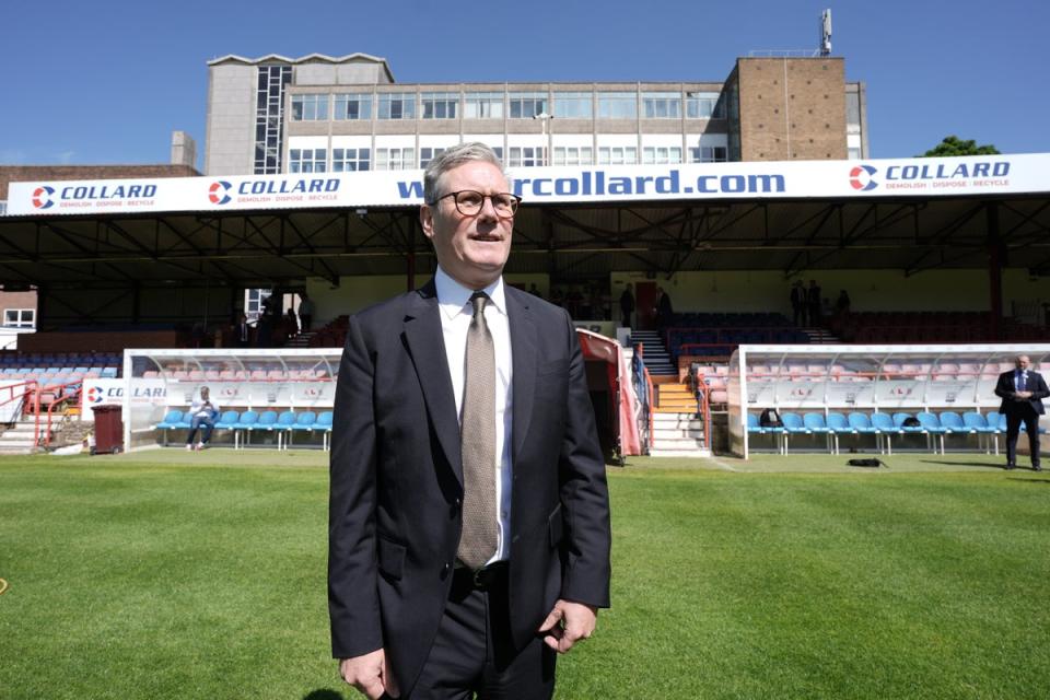 Starmer is a football fan (Stefan Rousseau/PA) (PA Wire)