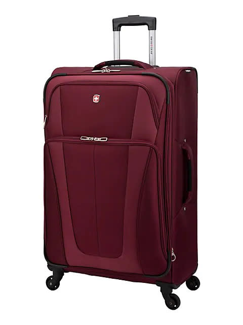 Swiss Gear Luxury 30-Inch Spinner Suitcase. Image via The Bay.