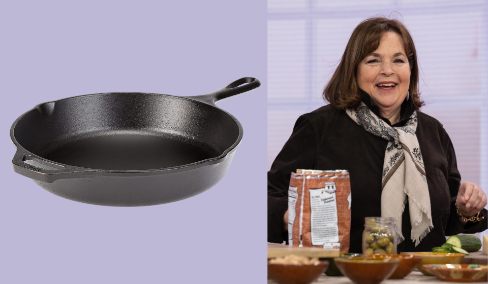 cast iron pan and Ina Garten