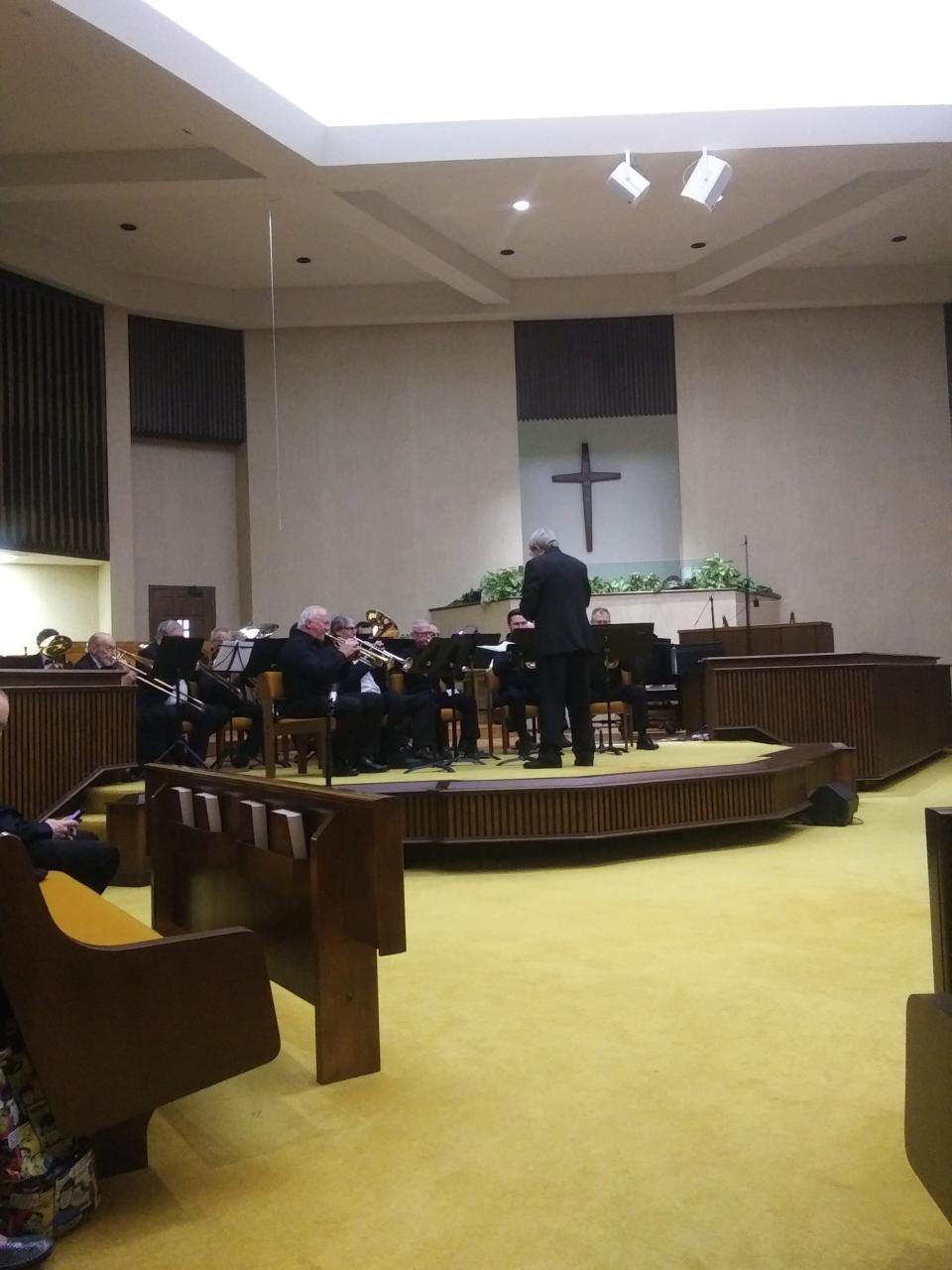 The Brass Ensemble performs in the January 2023 Showcase Concert.