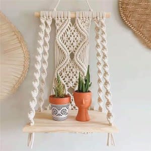 Hiuxume Macrame Wall Hanging Shelf