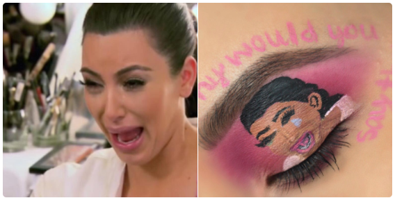 Maquillaje con ¡memes! Pintan los ojos con los personajes más virales