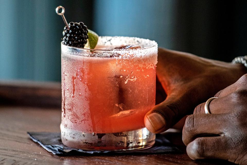 The Mure Margarita, a signature cocktail at Lewes Oyster House in Lewes.