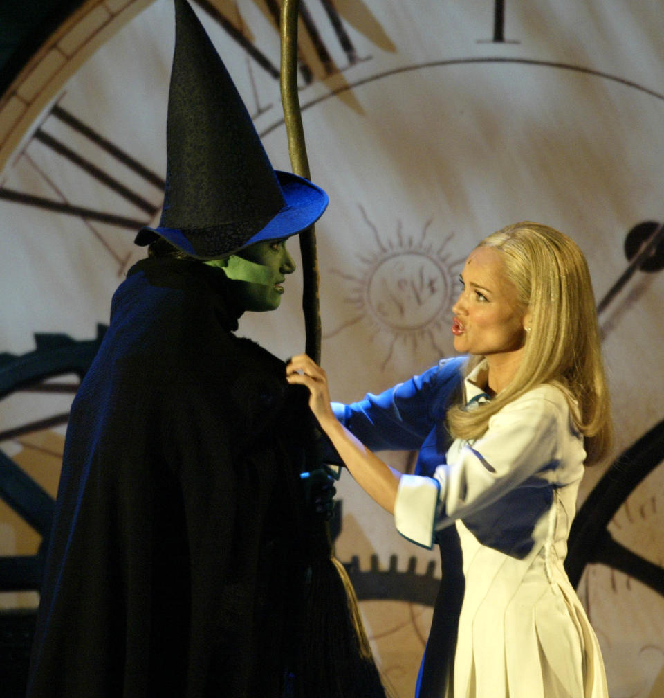 Idina Menzel and Kristin Chenoweth in "Wicked"