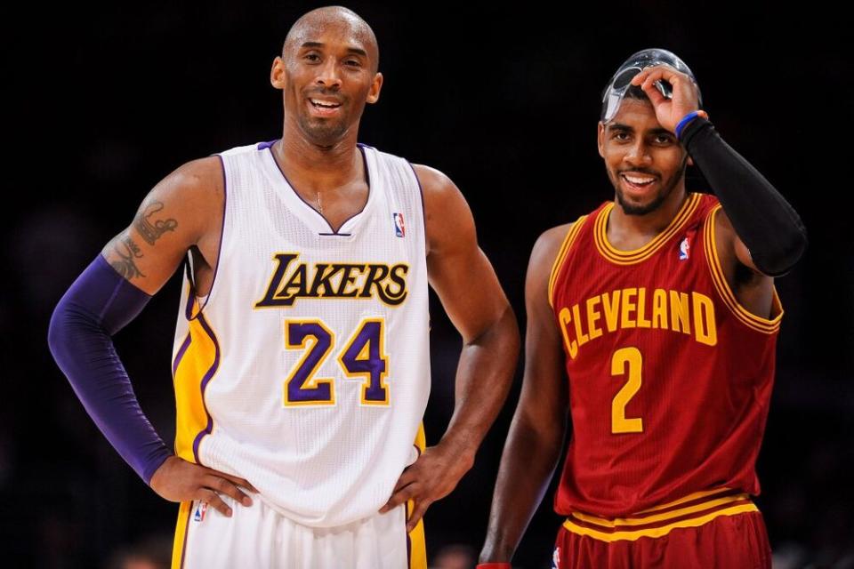 Kobe Bryant and Kyrie Irving | Noah Graham/NBAE via Getty Images