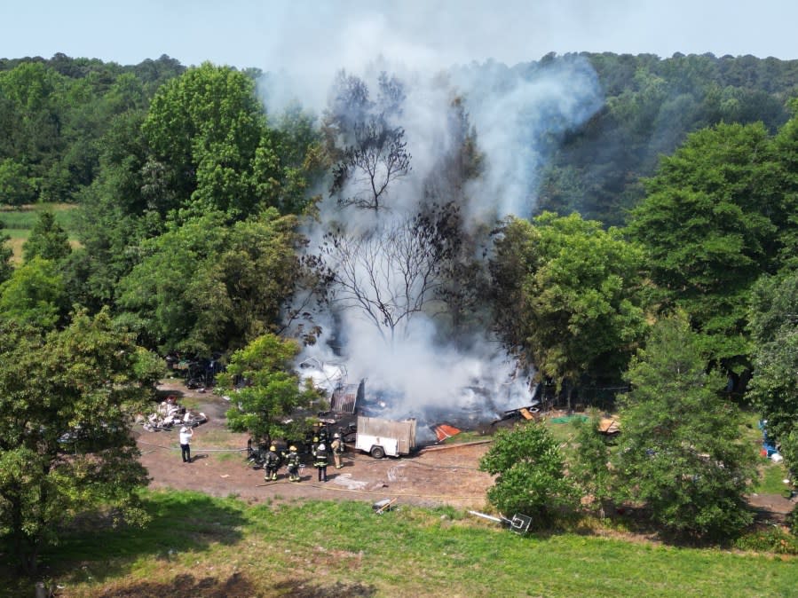 Chesapeake garage fire on June 14. Courtesy photo.