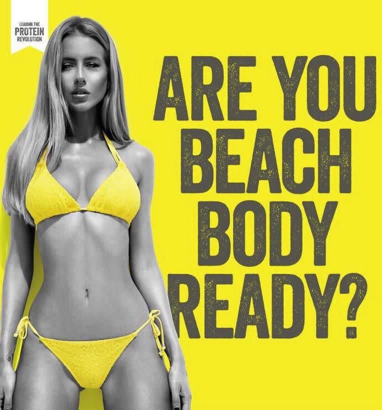 Protein World's controversial ad. Photo: Protein World Facebook