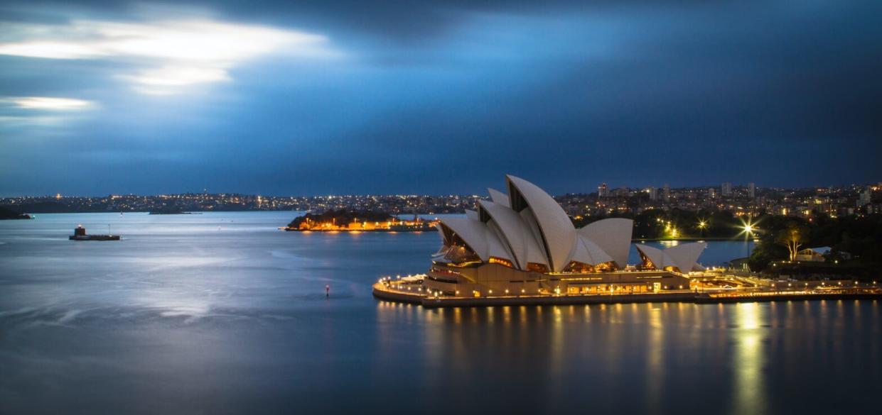 Here are some fun facts about Australia. Pictured: an aerial shot of the Sydney Opera House.