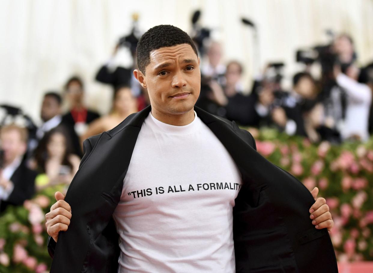 Trevor Noah attends The Metropolitan Museum of Art's Costume Institute benefit gala celebrating the opening of the "Camp: Notes on Fashion" exhibition on Monday, May 6, 2019, in New York.