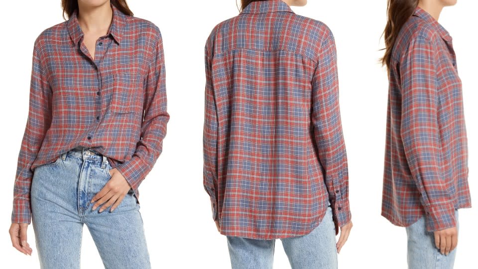 Treasure & Bond Plaid Boyfriend Shirt - Nordstrom, $30 (originally $75)