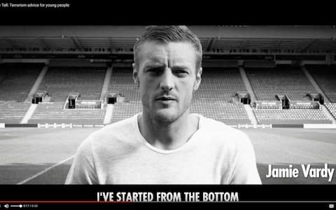 Leicester City and England star Jamie Vardy features in the new video
