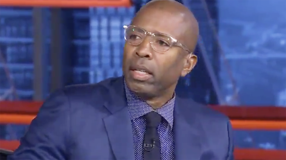 Former NBA player turned TV analyst Kenny Smith walked off the 'NBA on TNT' set in solidarity with NBA players who refused to play on Thursday. Picture: TNT