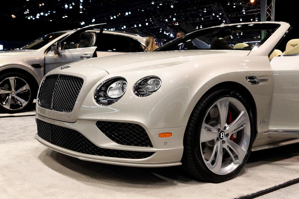 2016 Bentley Continental GT Speed Convertible is on display at the 108th Annual Chicago Auto Show