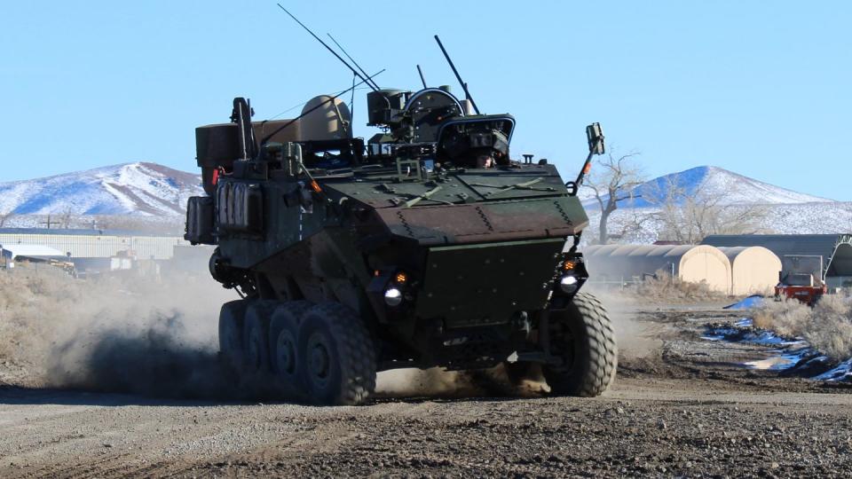 An Advanced Reconnaissance Vehicle prototype built by General Dynamics Land Systems undergoes Marine Corps testing in early 2023. (General Dynamics Land Systems via U.S. Defense Department)