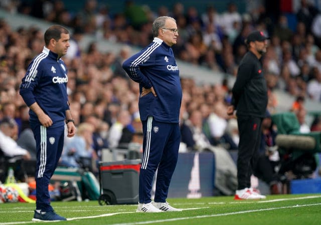 Marcelo Bielsa (centre) had no complaints over the result 