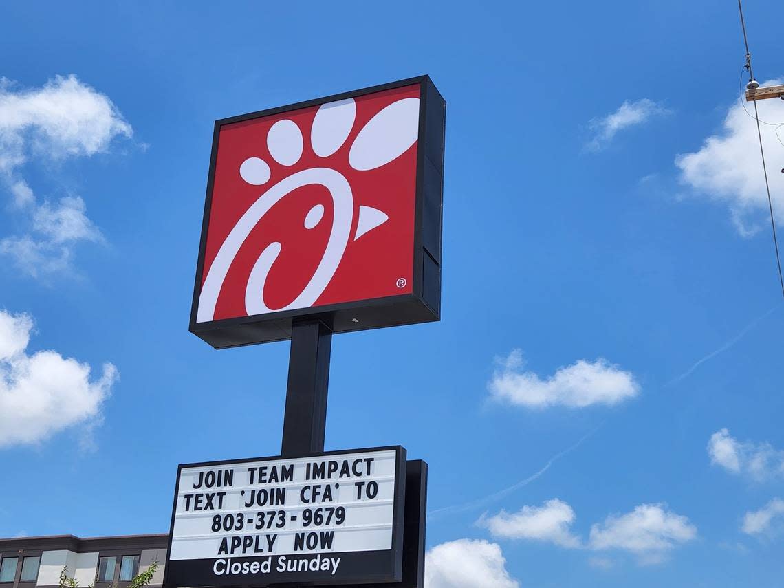 Chick-fil-A is moving from 2600 Decker Blvd. to 7515 Two Notch Road in Columbia. It has set August 4 as an opening date.