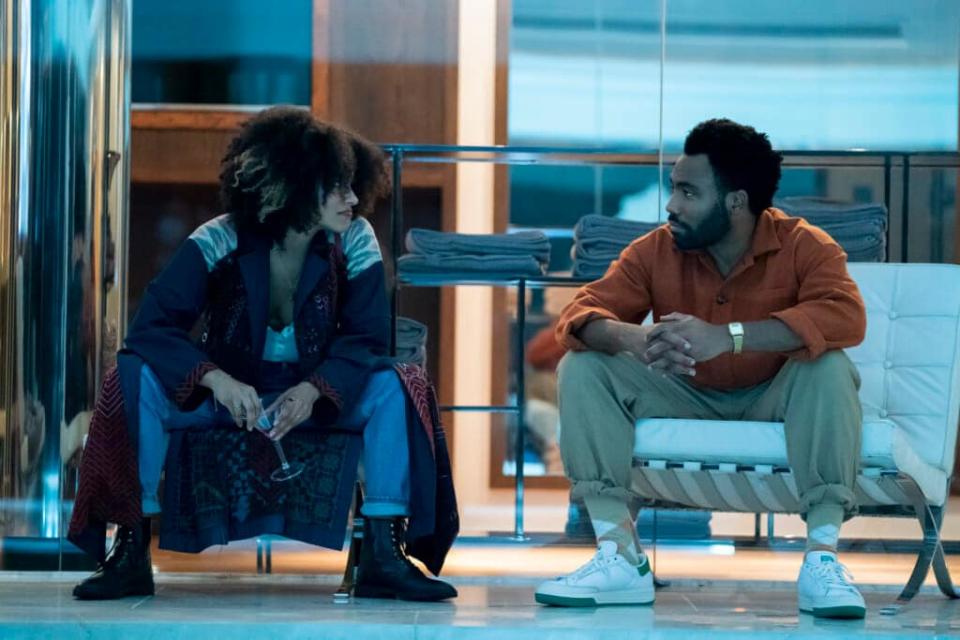 Zazie Beetz as Van, Donald Glover as Earn Marks in “Atlanta.” (Oliver Upton/FX)