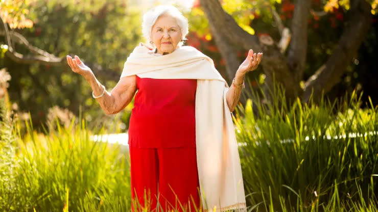 Deborah Szekely ist schon 102 Jahre alt und arbeitet immer noch drei Tage die Woche (Bild: Copyright: Bonnie Ann Stewart/Rancho la Puerta)