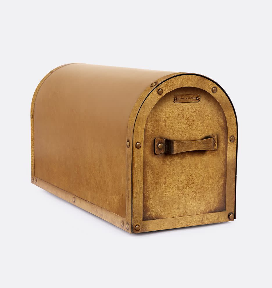 7) Brass Post-Mount Mailbox