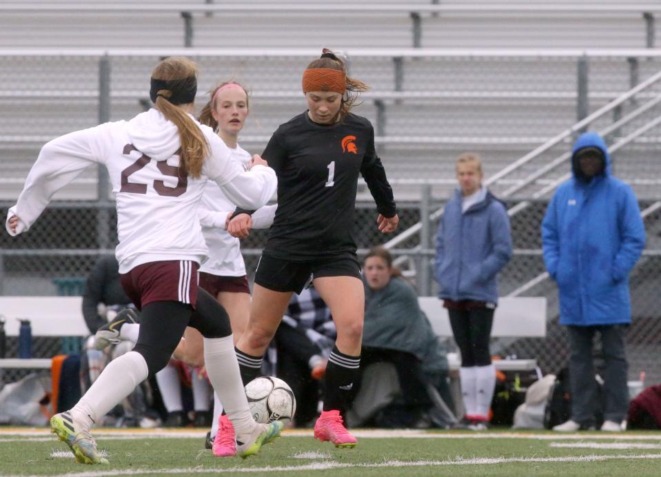 Solon’s Rose McAtee (1) scored 12 goals as a freshman and nine goals as a sophomore.