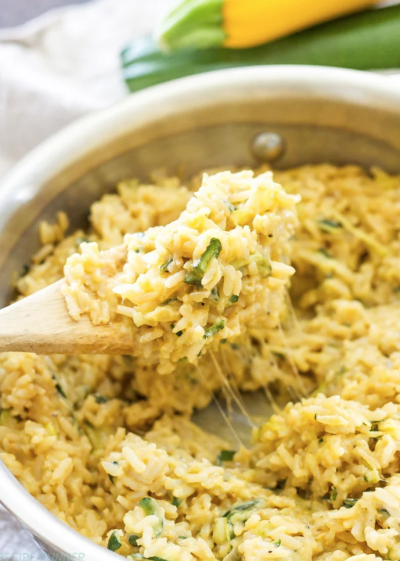 <p>Recipe Runner</p><p>Cheesy zucchini brown rice is a comforting side dish the whole family will love! Whole grain, gluten-free, vegetarian and loaded with zucchini and cheese!</p><p><strong>Get the recipe: <a href="https://reciperunner.com/cheesy-zucchini-brown-rice/" rel="nofollow noopener" target="_blank" data-ylk="slk:Cheesy Zucchini Brown Rice;elm:context_link;itc:0;sec:content-canvas" class="link ">Cheesy Zucchini Brown Rice</a></strong></p>
