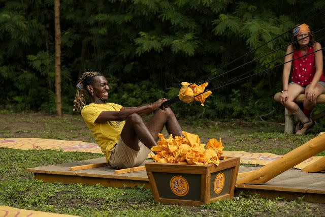 <p>Robert Voets/CBS</p> Tevin Davis on 'Survivor 46'