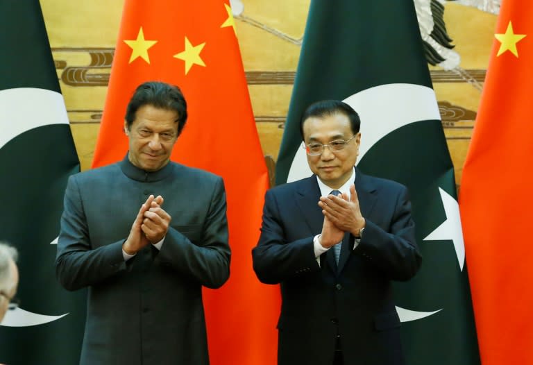 Pakistani Prime Minister Imran Khan and China's Premier Li Keqiang