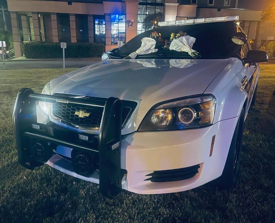 The Columbia Police Department memorialized Master Police Officer Tyrell Owens Riley after he died. Columbia Police Department