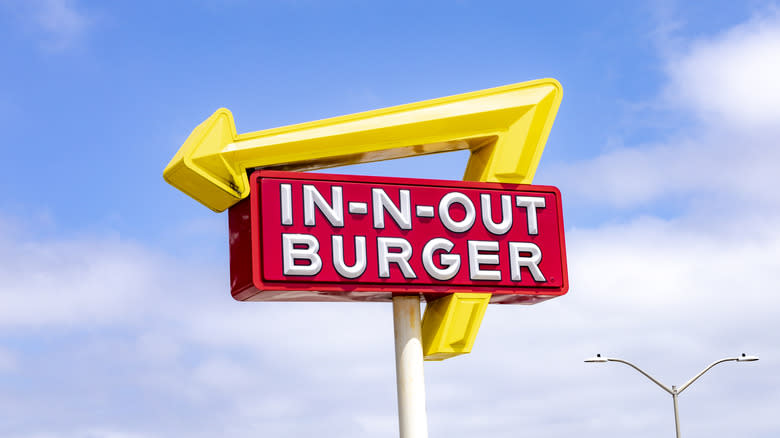 In-N-Out logo on sign
