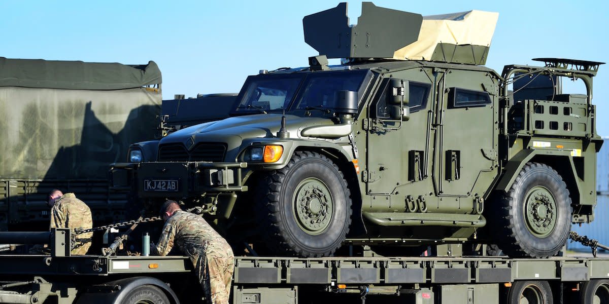 British UK troops military vehicles