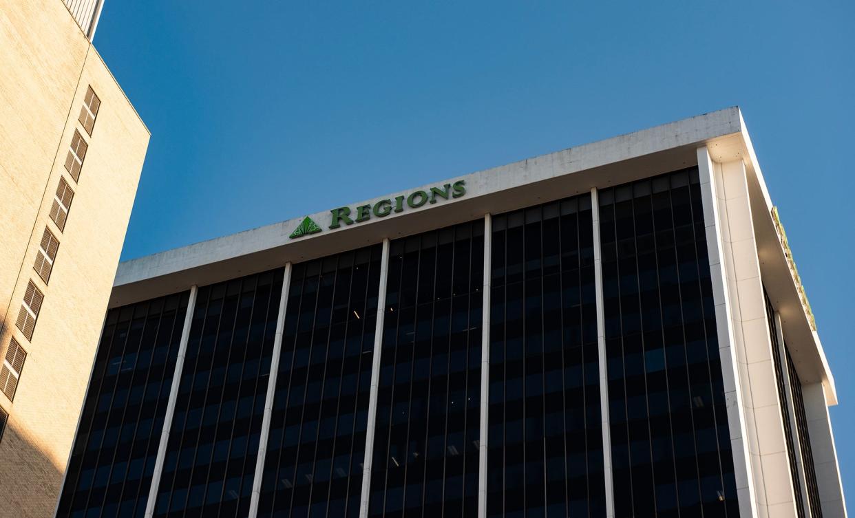 The Regions building, seen on Tuesday, is located in Downtown Jackson and is the largest on the I-20 corridor from Shreveport to Birmingham.