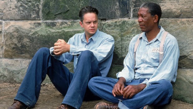 <p> Andy Dufresne (Tim Robbins) is sent to Shawshank prison for the murder of his wife and her lover. He’s innocent but the evidence against him is so strong that he spends many years locked up, ultimately making a life for himself behind bars and striking up a close friendship with fellow inmate Red (Morgan Freeman). He becomes an accountant for the Warden and his guards, helping them evade tax amongst other (illegal) things, and even sets up a prison library for the inmates. Then one day, he breaks out through a tunnel he’s dug from his cell to a sewage pipe which he crawls through to escape. The movie ends with Andy relaxing on a beach fixing up a boat to take out to sea.  </p> <p> <strong>Key things to mention: </strong>During The Shawshank Redemption, one of Andy’s crew, Brooks, gets released but after spending most of his adult life in prison he’s ‘institutionalised’ and eventually kills himself. Andy used a very small rock shaping tool to dig his escape tunnel, which is why it took so long. Once on the outside, he tips off the Feds about what’s been happening at Shawshank and the Warden kills himself before he can be arrested. Once Red is released he follows Andy hints about how to find him and makes it to the beach to be reunited with his friend.  </p> <p> <strong>Memorable quote: </strong>“I guess it comes down a simple choice: Get busy living, or get busy dying.”<br> <strong>Lauren O’Callaghan</strong> </p>